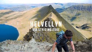 Helvellyn via Striding Edge  Lake District Hike [upl. by Airdni]