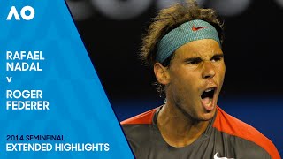 Rafael Nadal v Roger Federer Extended Highlights  Australian Open 2014 Semifinal [upl. by Yruoc583]