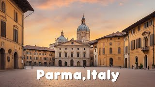 Parma 2024 Walking Tour in Italy  4K [upl. by Ahtilat]