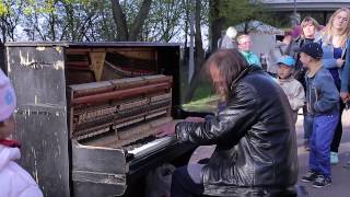 Man plays piano in street people were shocked  Сomposer Kyrylo Kostukovskyï  Teen Power Ukraine [upl. by Fancie]