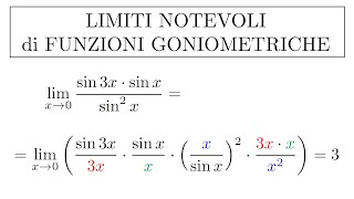 Calcolo di Limiti Notevoli di Funzioni Goniometriche Esercizi  2°Parte Lezione in Classe [upl. by Lawton]