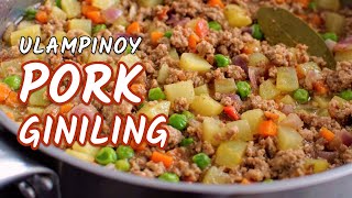 Easy PORK GINILING — How to cook easy delicious Filipino style pork picadillo  ULAMPINOY [upl. by Areivax666]