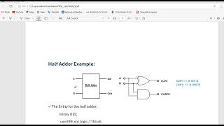 VHDL LAB2 part 1 2024 [upl. by Yenroc]