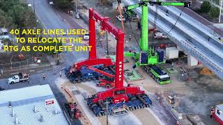 Howwedoit Sarens Successfully completes RTG Relocation Project in Perth Australia [upl. by Mccoy194]