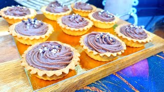 مطبخ ام وليد  ميني تارت محشية بغناش شوكولا 🍫بنة و خفة 😋😍👍 [upl. by Nnaeoj]