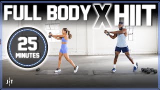 25 Minute Full Body Dumbbell HIIT Workout  Burn Fat  Build Muscle [upl. by Naus]