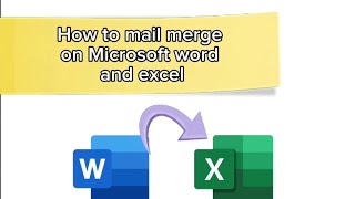 MAIL MERGE TUTORIAL [upl. by Annahgiel]