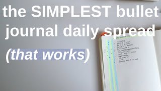 Minimalist Bullet Journal Daily Spread THAT WORKS [upl. by Asenad792]