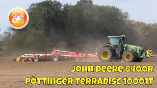 Tillage 2024  John Deere 8400R amp Pöttinger Terradisc 10001T [upl. by Omoj]