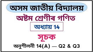 Assam Jatiya Bidyalay Class 8 Maths Chapter 14 Exercise 14A Q2 Q3 [upl. by Emse]