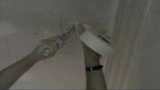 Repair a hole in plasterboard or drywall ceiling part two [upl. by Kachine]