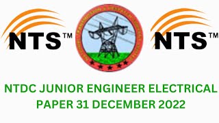 NTDC JUNIOR ENGINEER ELECTRICAL PAPER 31 DECEMBER 2022 NTS [upl. by Alleen]