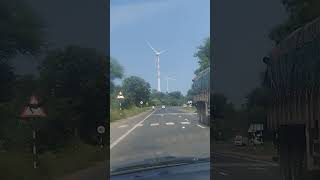 Wind Turbine in highway Jaipur  pavanchakki windturbine [upl. by Anastasie]