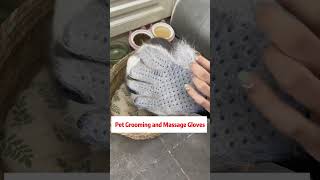 Pet Grooming and Massage Gloves cat aussiepets bestpetsupplies [upl. by Kayne832]