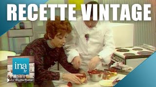 Recette  Feuilleté soufflé aux fraises de Michel Guérard  Archive INA [upl. by Karl]