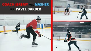 COACH JEREMY vs NASHER vs PAVEL BARBER  HockeyShot Triple Crown [upl. by Haimorej451]