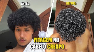 COMO FAZER FITAGEM NO CABELO CRESPO  CACHEADO passo a passo [upl. by Garald]