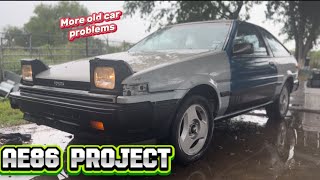 AE86 PROJECT more old car problems [upl. by Otreblon]