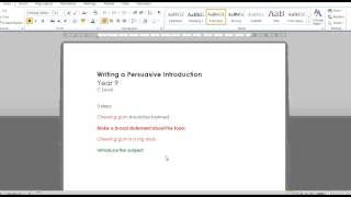 Writing a Persuasive Introduction C Level [upl. by Brodie]