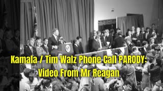 Kamala  Tim Walz Phone Call PARODY Video From Mr Reagan [upl. by Portuna]