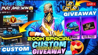 🔴FREE FIRE LIVE GIVEAWAY CUSTOM ROOM  FF LIVE DIAMOND GIVEAWAY lokeshgamer gyangaming [upl. by Lindner]