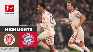 Bayern Extend Their Lead  St Pauli  FC Bayern München 01  Highlights  MD 10 – Bundesliga [upl. by Ellertal548]