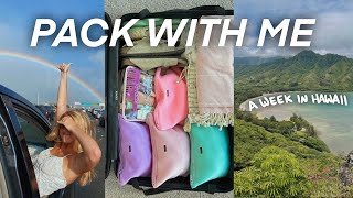 pack with me for a week in hawaii [upl. by Januisz454]