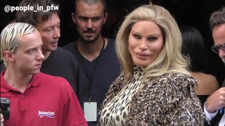 Jocelyne Wildenstein Cat Womans face  Balenciaga Haute Couture fashion show in Paris  060722 [upl. by Ella]