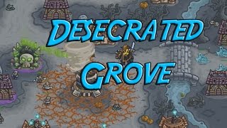 Kingdom Rush Frontiers  Desecrated Grove 3 Stars  Veteran [upl. by Mcmaster910]