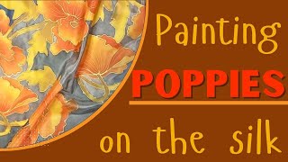 Poppy Flower Silk Painting Tutorial  How to Paint Poppies  Bilingual English amp Urdu Part 2 [upl. by Holds]