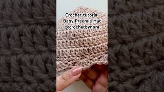 Crochet tutorial for a baby preemie hat Cute CrochetByNora [upl. by Niple]