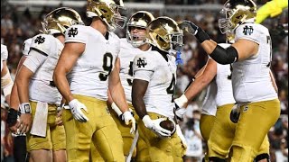 Notre Dame UPSETS Texas AampM [upl. by Akirdnas789]