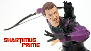 Marvel Legends Hawkeye Disney Infinity Ultron BAF Wave Hasbro Action Figure Review [upl. by Leirda]