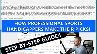 How PROFESSIONAL SPORTS HANDICAPPERS Make Their Picks  How To Guide  Full StepByStep Process [upl. by Cynthla]