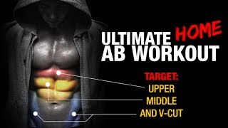 Ultimate Home Ab Workout UPPER MIDDLE LOWER VCUT [upl. by Kee]