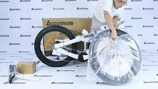 26quot Fat Tire Mountain EBike Unboxing  Install tires [upl. by Pilif7]