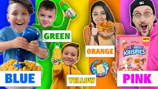 Eating Only ONE Color of Food for 24 Hours FV Family Challenge [upl. by Ahsirek]