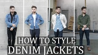 How To Style The Denim Jacket  Mens Fashion Outfit Ideas [upl. by Nerrat106]