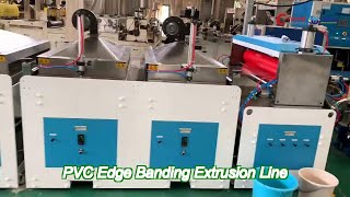 high efficiency plastic sheet edge banding extrusion line 400kgh twin screw [upl. by Ayocat]