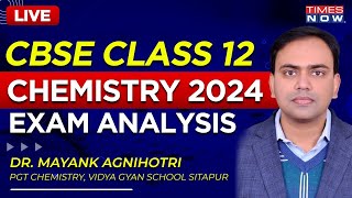 CBSE Class 12 Chemistry 2024 Exam Analysis Live with Expert  Paper Discussion  Boards 2024 [upl. by Brunhilda719]