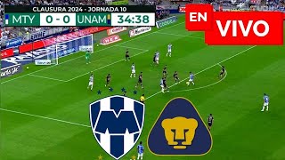 🔴 MONTERREY VS PUMAS EN VIVO Y EN DIRECTO  LIGA MX APERTURA 2024 [upl. by Ahselef]