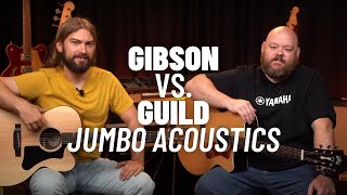 Gibson G200 EC vs Guild F150ce  Which is the Better AllSolid Jumbo [upl. by Nahgiem575]