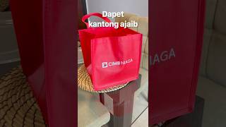 Pulang RUPS CIMB NIAGA dapet kantong ajaib Nasi kotak snack dan voucher cepekceng ❤️ [upl. by Itsrejk875]