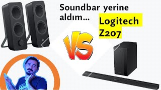 Soundbar yerine aldım Logitech Z207 Hoparlör incelemesi [upl. by Ecadnarb]