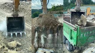 How To Excavators Load Soil Onto Trucks Professionally P658 excavator truck soil [upl. by Anuahsal565]