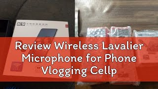 Review Wireless Lavalier Microphone for Phone Vlogging Cellphone Portable Noise Cancelling Mini Mic [upl. by Yttel]