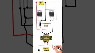 How to Convert DC to AC12VDC to 220V ACshortsyoutubeshorts converterviraltrendingGkTechnical [upl. by Eugatnom887]