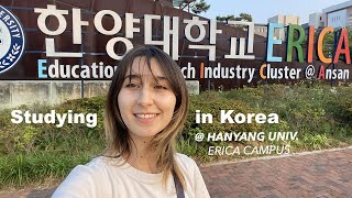 Hanyang University ERICA Campus in Ansan Korea 🇰🇷 Room tour cafeteria how to receive a package [upl. by Cresa86]