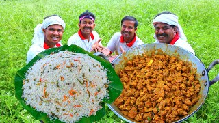 Fried Rice amp Mutton Curry recipe  Jamaibabu style Goat Meat curry amp Rice  villfood Kitchen [upl. by Poock]