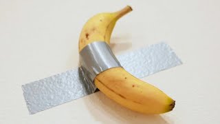 Banana ducttaped to wall may sell for over US1M at auction [upl. by Arded]